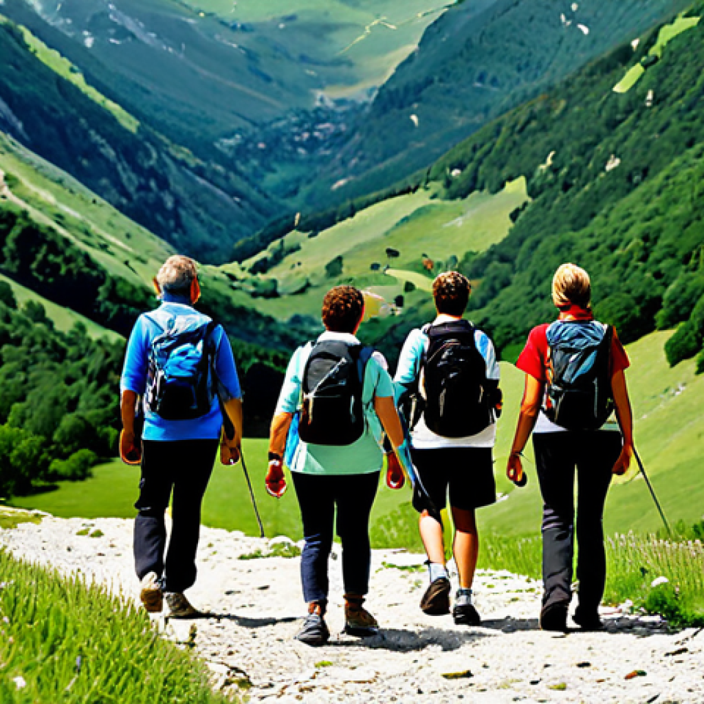 여행 산업에서의 새로운 비즈니스 모델 - Eco-Tourism in the Pyrenees**

"A diverse group of fully clothed people hiking in the Pyrenees mount...